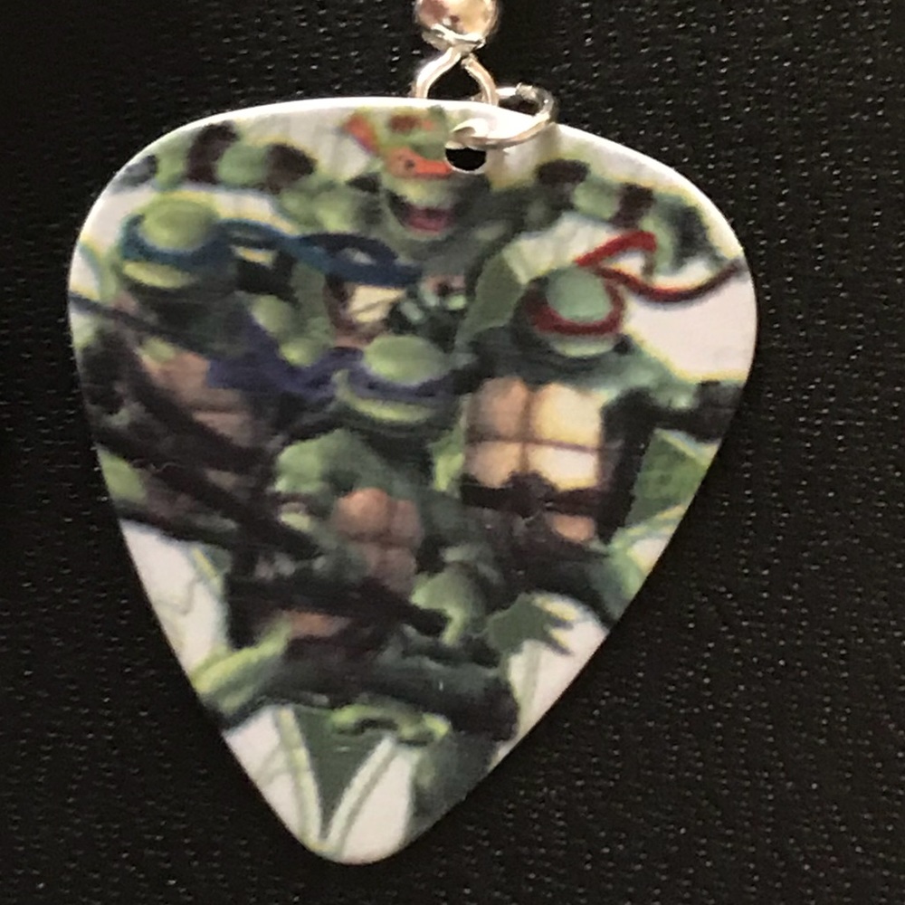 Handmade TMNT Guitar Pick Earrings B3G1!!